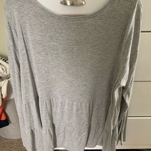 Pink lily grey plain T size 2xl